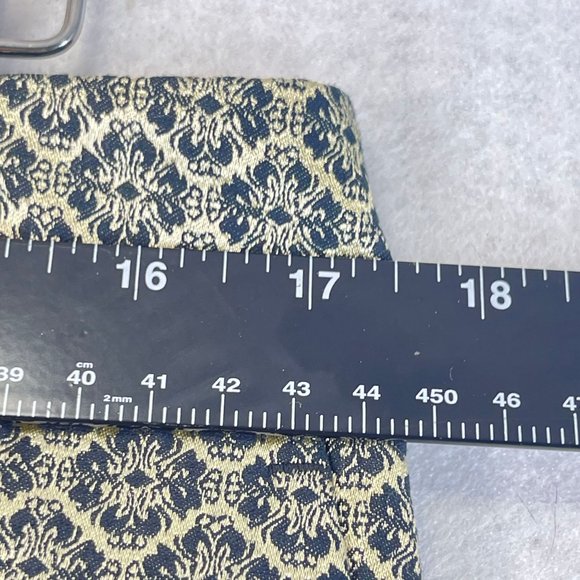 NWT ANN TAYLOR Factory Signature Womens 12 Gold Metallic Straight Ankle Pants - Picture 6 of 10